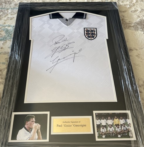 Paul gascoigne hand signed and - paul,