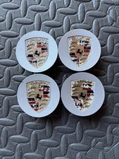 75mm Porsche alloy wheel centre caps Silver Set Of 4