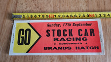 VINTAGE STOCK CAR RACING SPEDEWORTH BRANDS HATCH GO 17TH SEP CAR WINDOW POSTER