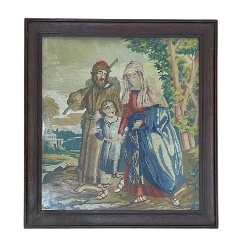 Woolwork tapestry man - of, man,lady