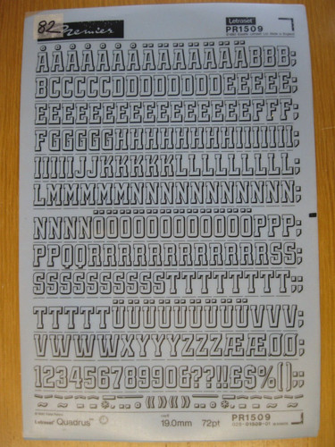 Letraset upper case - 1,