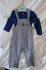 Baby Boys Dungaree Set 9-12 months- Marks & Spencers - Brand New