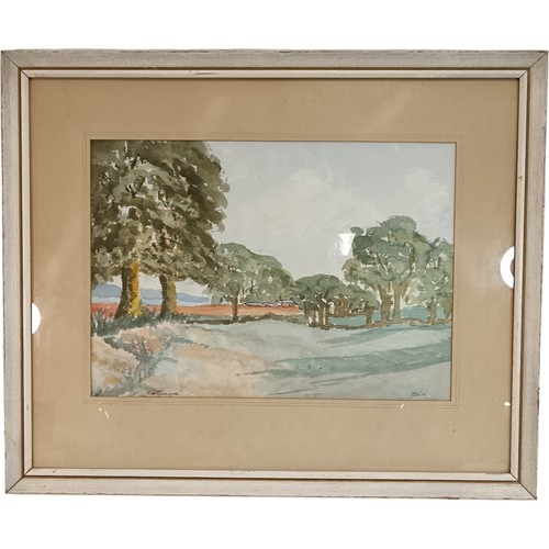 Signed 1969 landscape painting - signed,