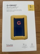 SanDisk Professional G-Drive ArmorATD 1TB Rugged 130MBS USB-C Portable Drive NEW