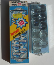 SylVania Flip Flash Super 10 Vintage Camera Flash Bulbs Half Used