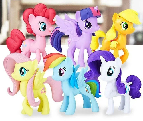 6pcs little pony action - little,