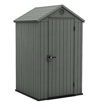 4x4 Outdoor Storage Shed Garden Patio Wood-Look Keter Darwin Green New Prebuilt