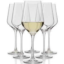 Set of 6 Wine Glasses 400ml Crystal Glass for Red / White Wine, Bar, Restaurant