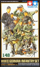 Tamiya 1/48 scale WW2 German Infantry figure Set plastic model kit