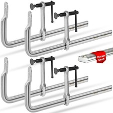 SHALL 12 In Heavy-duty Bar Clamps, 4-Pack Drop Forged Steel Welding F Clamps