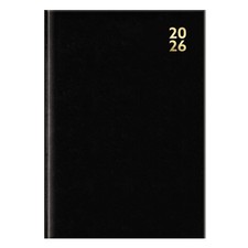 2026 A4 Diary Day Per Page Hardback Daily Appointment Planner Organiser Black