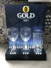 Fosters Light Up Bottle Glass
