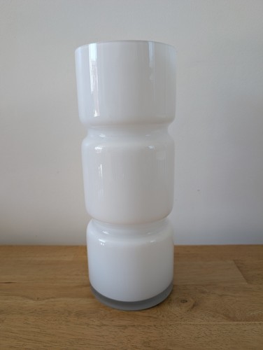Retro hooped cased glass - hooped, white