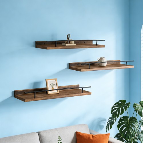 Set floating wall - of, shelves