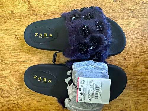 Zara purple faux - faux, beaded