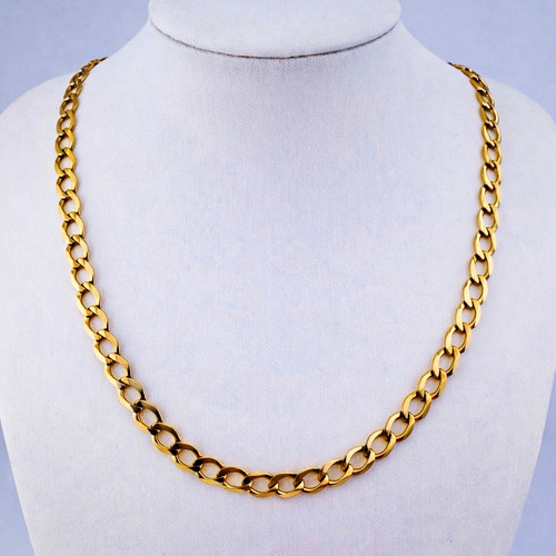 9ct gold curb - gold, w