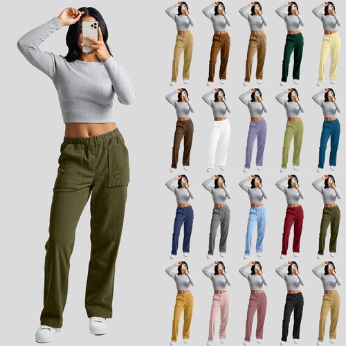 Womens ladies elastic waist - ladies,