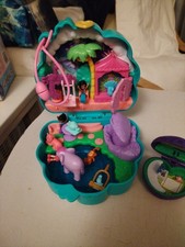 Polly Pocket peacock 2023,2 Dolls Playset & Heart old 2017 no figures Case only 