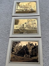 3 x  Vintage Dufex Gold Foil