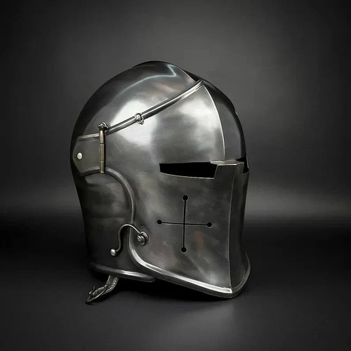 Medieval barbuta knight helmet - barbuta,