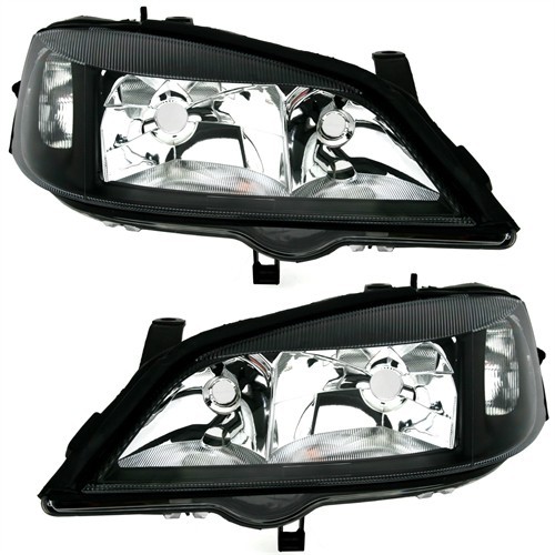 Clear lens headlights black - clear,
