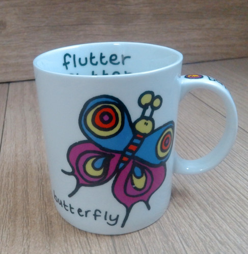 Bang the door mug butterfly - bang,