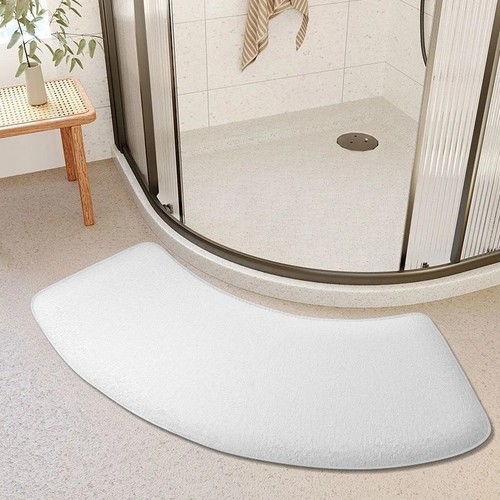 Bathroom absorbent mat curved - bathroom,