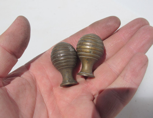 Antique brass finials end top - antique,