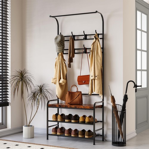 Coat hat stand 8 hooks - coat,