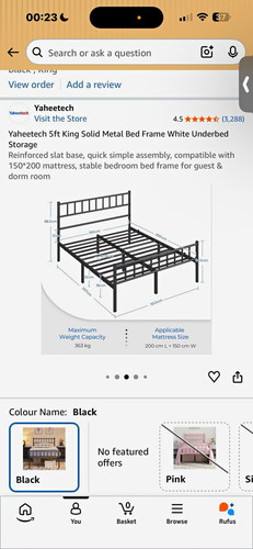 Yaheetech king metal bed frame - yaheetech,
