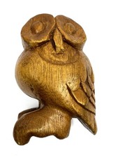 Vintage Carved Whistle Owl