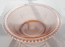 Art Deco Glass Bowl. Peach