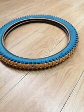 retro BMX tyre 20 x 2.10 blue and yellow used Duro Marvick