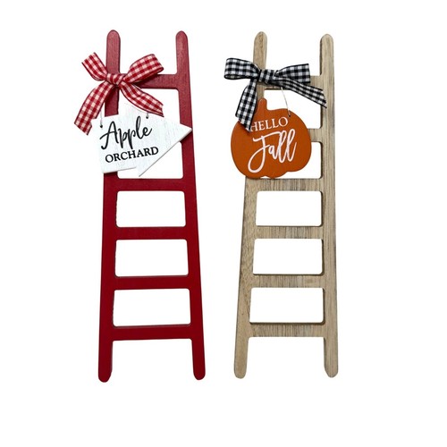 Fall ladder wood decor mini - ladder,