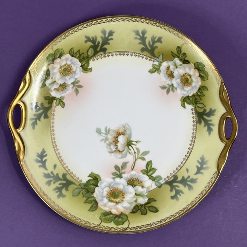 Floral serving platter hand - floral,