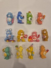 12 X Vintage 1980s Care Bear plastic mini-figures inc. cousins