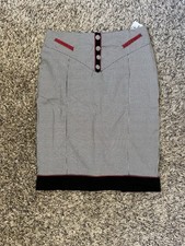 VINTAGE Goth Rockabilly Pencil Skirt Size XL Living Dead Souls (UK Brand)