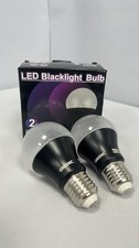 Black Light Bulbs UV LED Bulb with E27 Base Lighting Blacklight Bulb 2 Pack