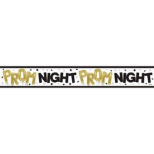 Prom Night Foil Banner Black
