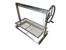 Stainless Steel Santa Maria Brick BBQ DIY Cooking Grill with Argentinian Heights
