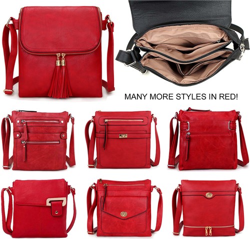 Ladies red cross body bag - body,