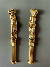 pair Gilded Resin Furniture Applique  Baroque / French Style Decorative Molding 