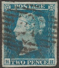 GB QV 1849 Two Penny Blue -
