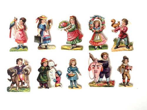 Victorian die cut scraps - victorian,