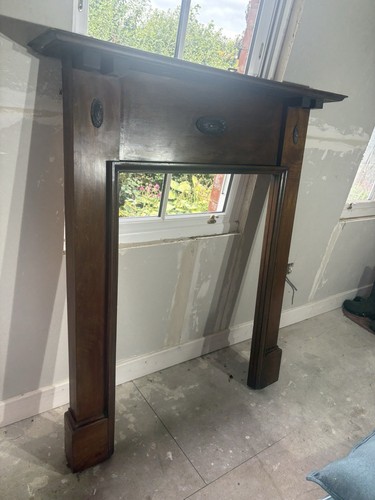Mahogany solid wood fireplace - mahogany,