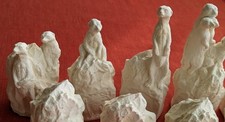 MEERKET'S CHESS SET LATEX MOULDS . set of 9