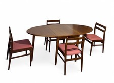 MEREDEW WALNUT TABLE AND CHAIRS MID CENTURY RETRO SPACE SAVER C1960s