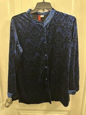 Look East Velvet Blue Burnout