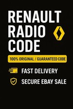 ✅RENAULT Radio Code Unlock PIN provided MASTER TRAFIC MEGANE CLIO SCENIC KANGO✅