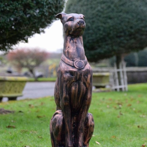 Greyhound garden sculpture - garden,